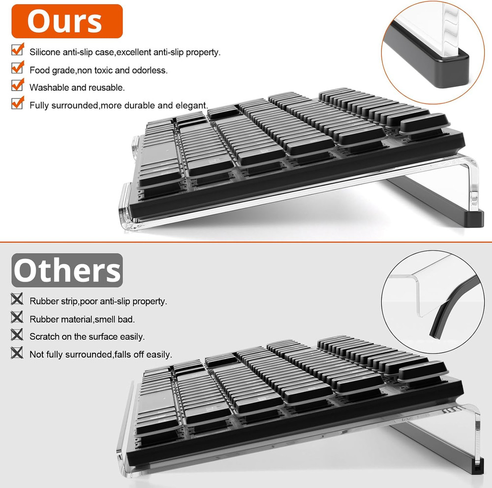 Acrylic Tilted Computer Keyboard Stand for Easy Ergonomic Typing, Keyb