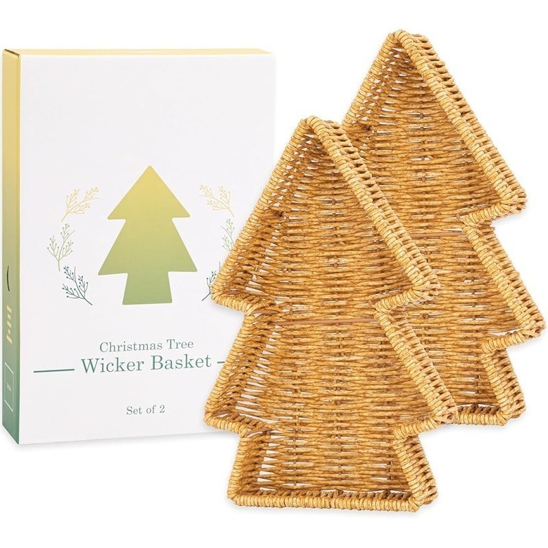 Christmas Tree Serving Tray Decorative Cookie Platter Multi-functional Organizer