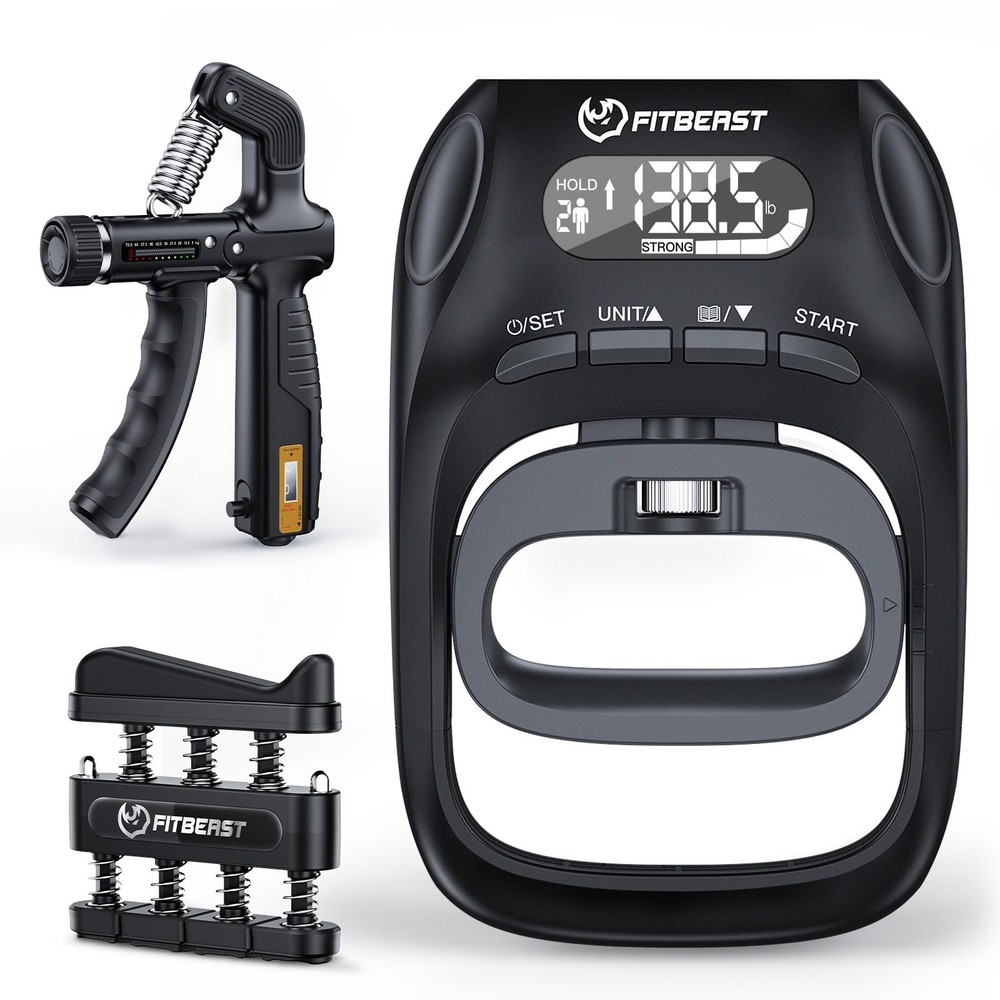 Grip Strength Tester Set - Hand Strengthening Tools for Progress Tracking & Reco