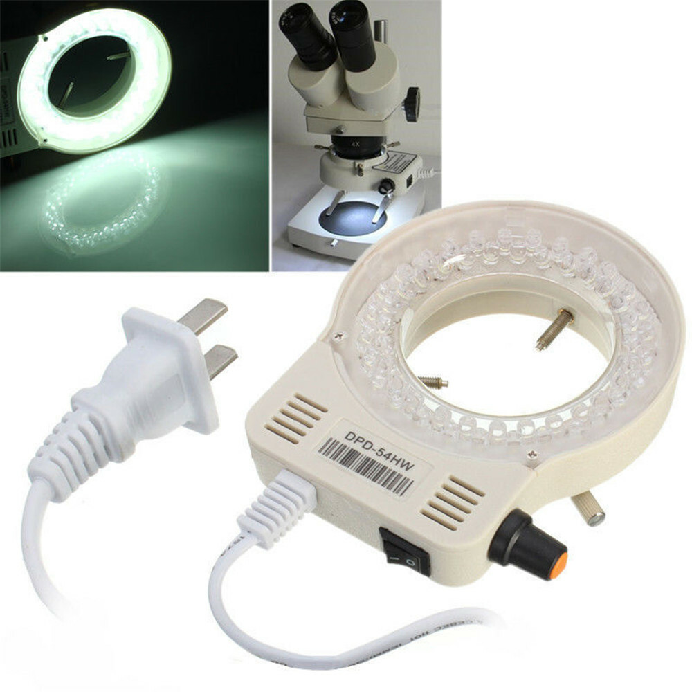 56 LED Adjustable Bright Ring Light illuminator Lamp For Stereo Zoom Microscope