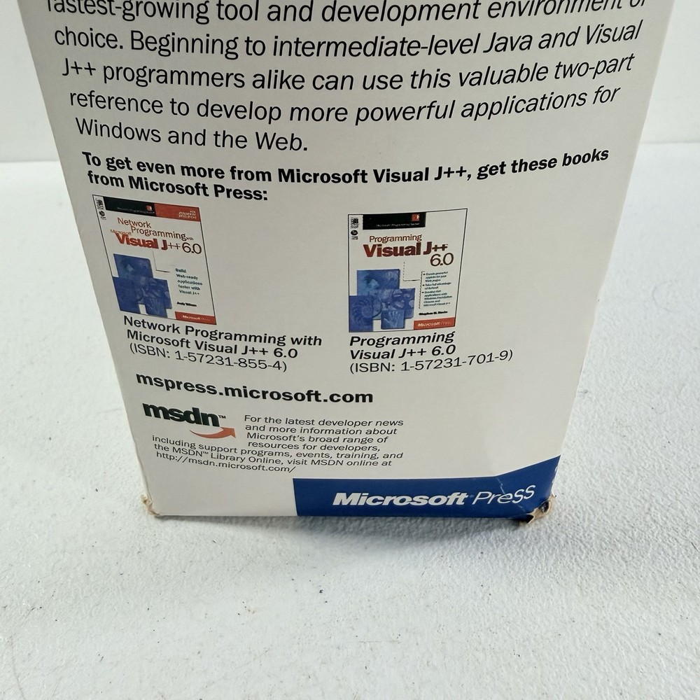 Microsoft Visual J++ 6.0 Reference Library 1998 Microsoft Press 2 Book Set