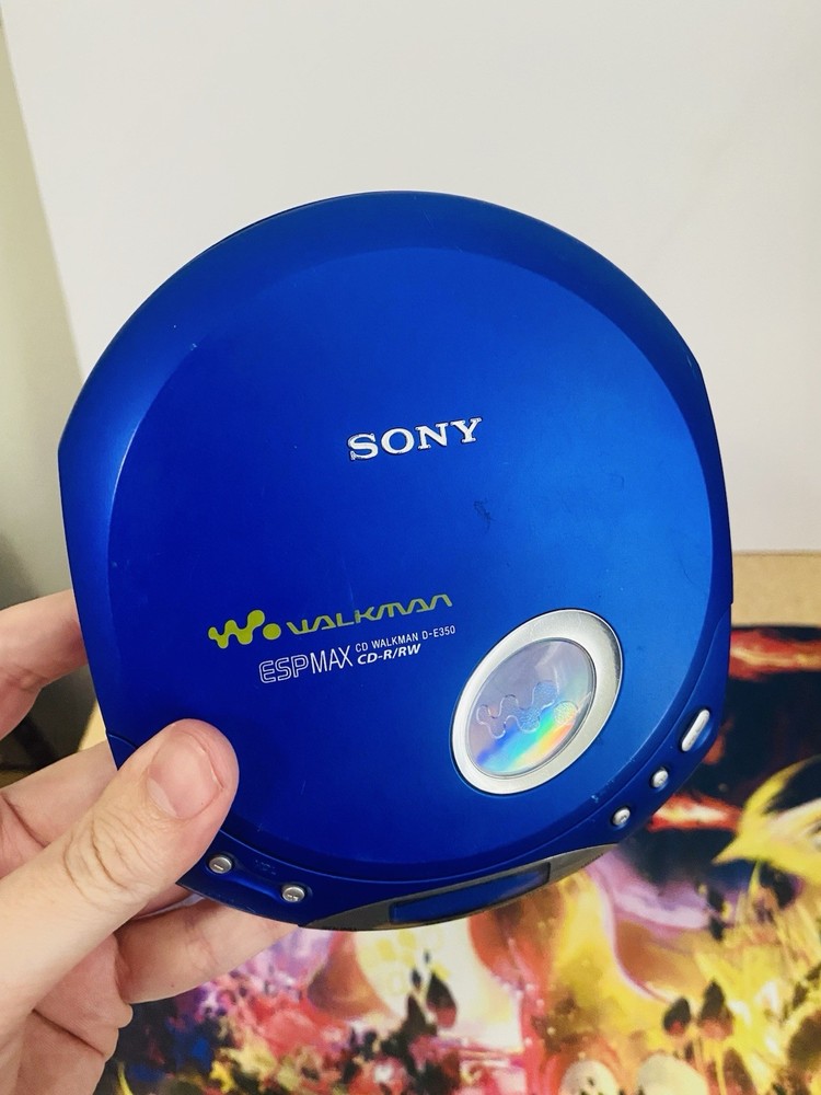 Sony Walkman ESP-MAX D-E350 Vintage Blue Tested Working