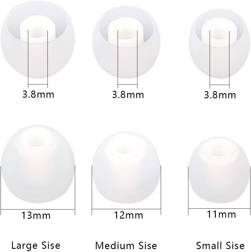 9 Pairs Earbud Tips Replacement SML Silicone Eartips Eargels for Headset