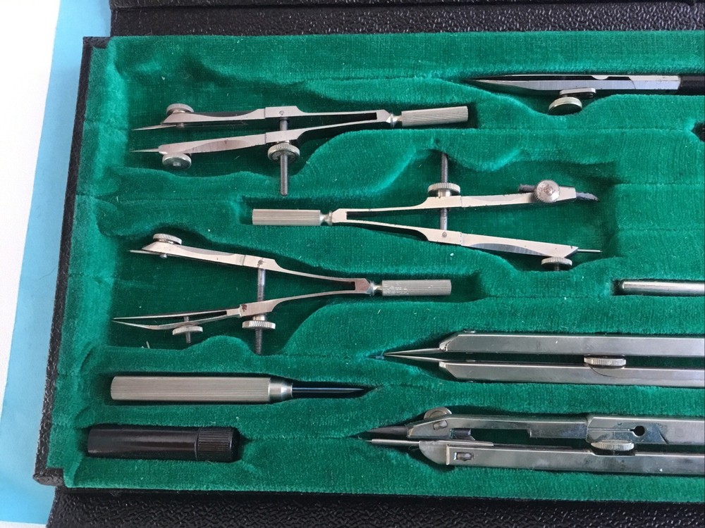 Vintage Chicago Technical College - Drafting Set Made in Germany Complete