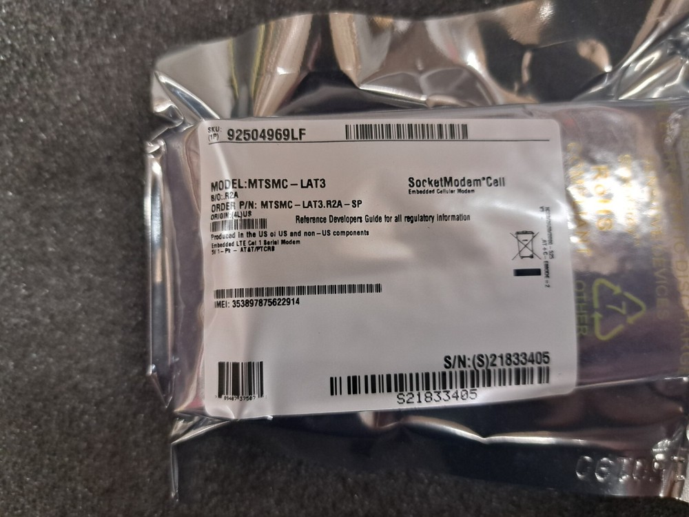 New, MultiTech Systems, MTSMC-LAT3.R2A-SP, Cellular 4G LTE CAT-1 Transceiver