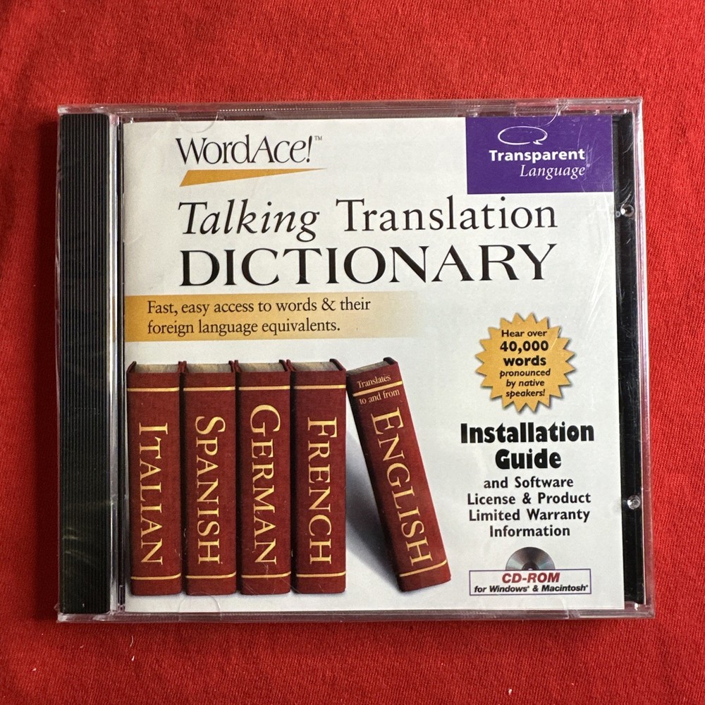 WordAce: Italian PC MAC CD language reference translate dictionary learning tool