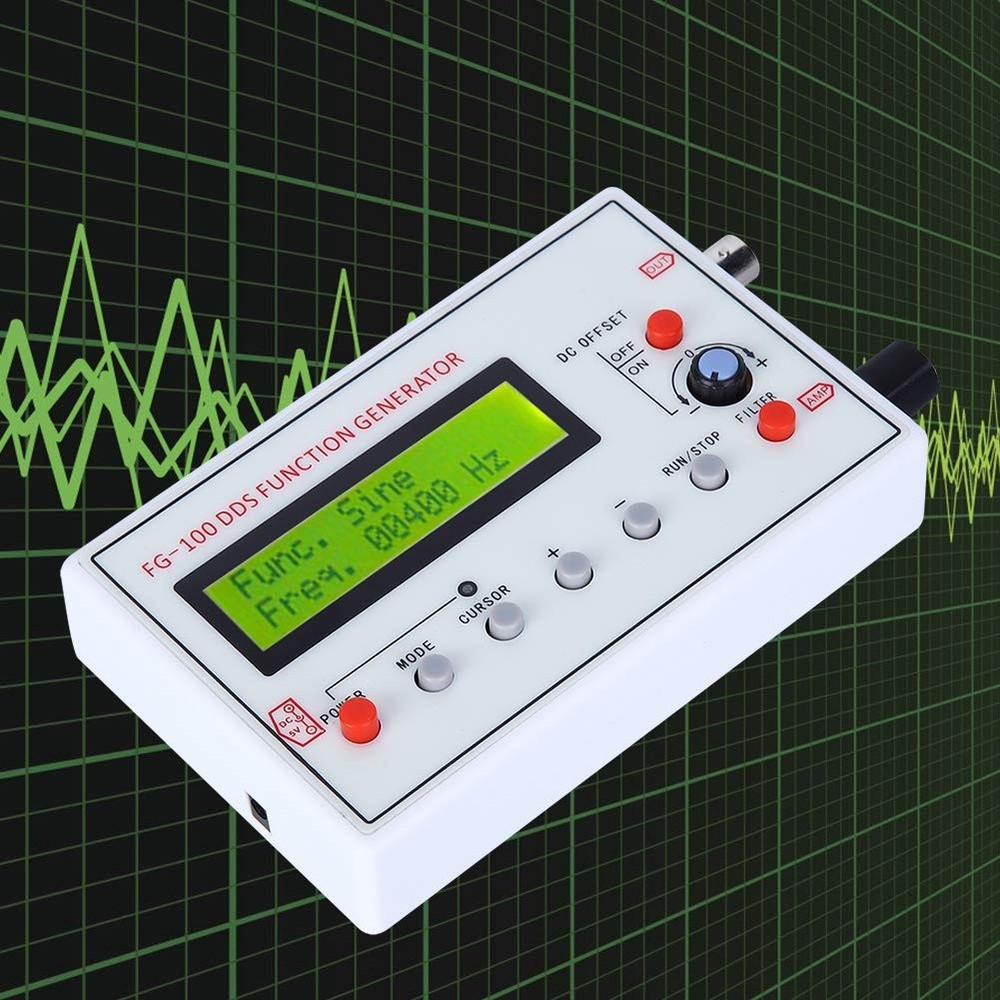 Function Generator -FG-100 DDS Function Generator Sine Frequency 1HZ-500KHz Coun