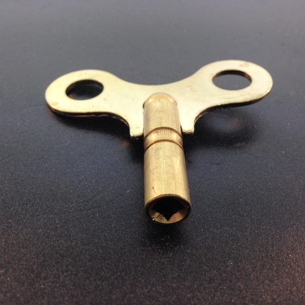 Clock Key Solid Brass size 9 or 4.2 mm. or .165 inches
