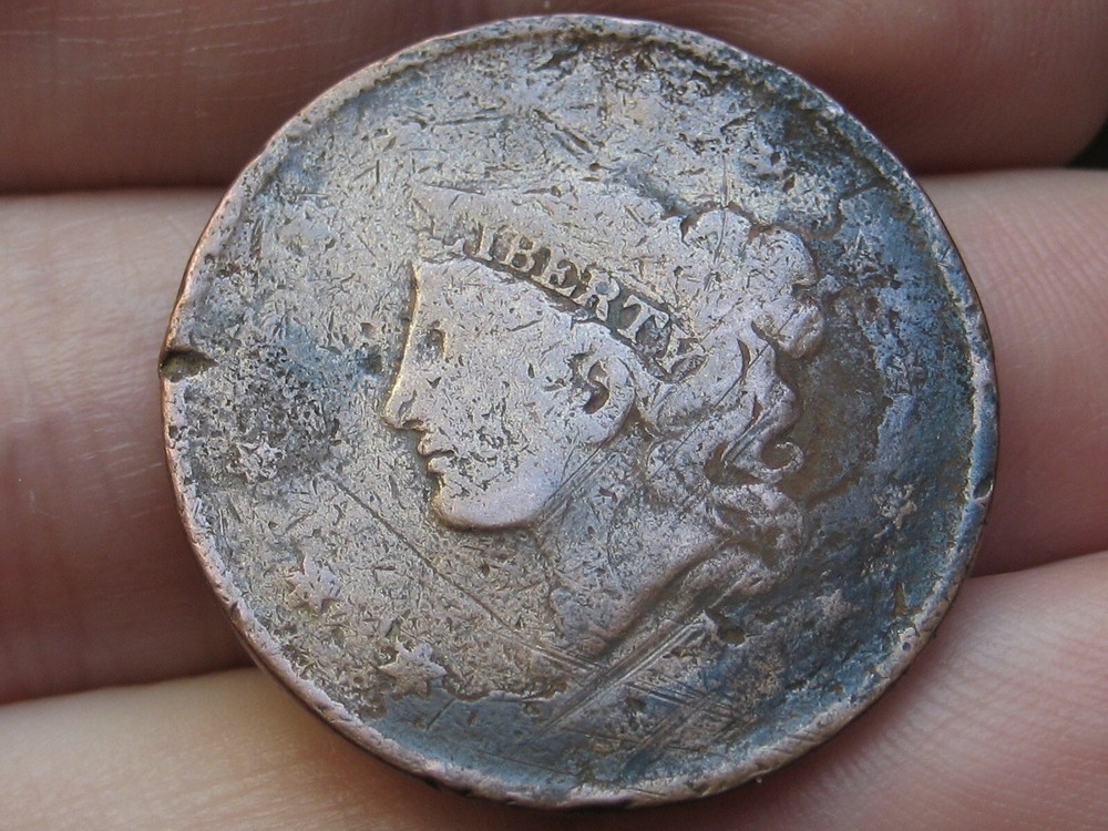 1835-1839 Matron Head Large Cent- Rotated Reverse Die Mint Error!