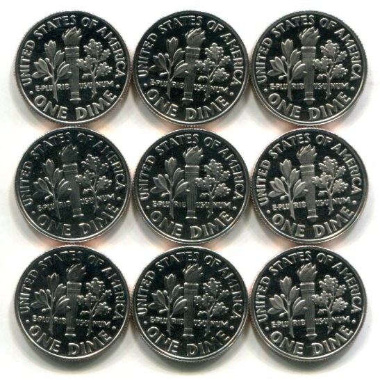 Roll of GEM PROOF CAMEO 1984-S Clad Roosevelt DIMES - Free Shipping