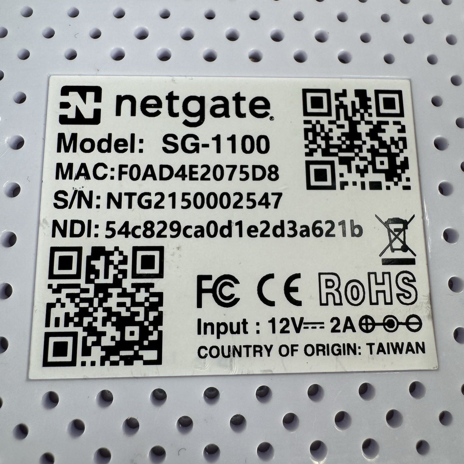 Netgate SG-1100 pfSense Security Gateway Firewall Router Security Appliance