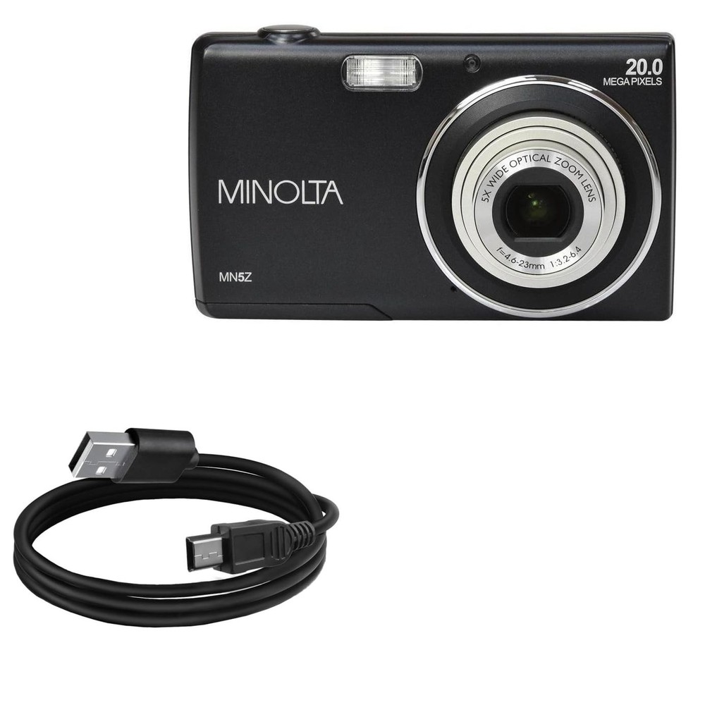 BoxWave Cable Compatible with Minolta MN5Z - DirectSync Cable, Durable Black