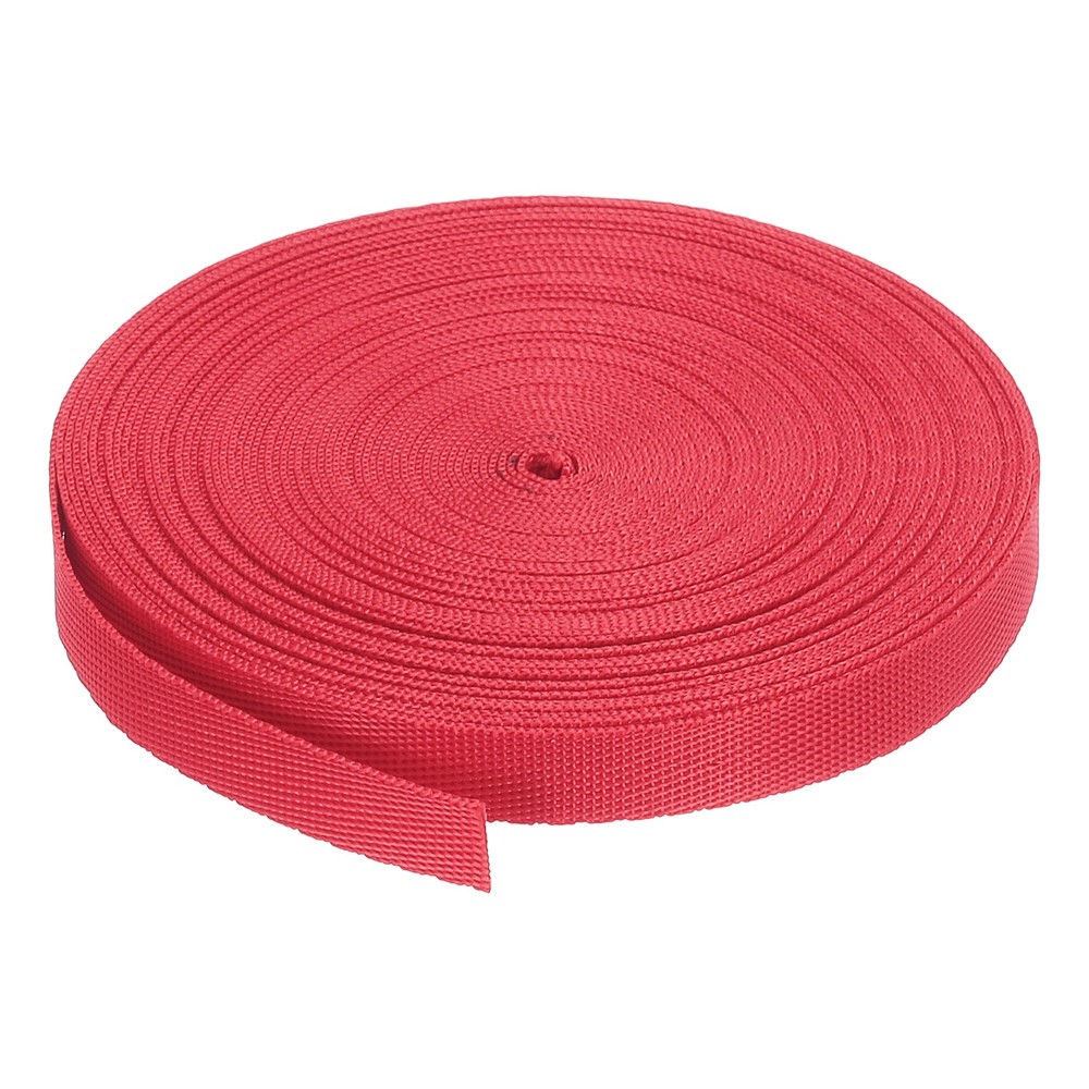 Flat Nylon Webbing Strap 3/8 Inch 10 Yards Light Red for Backpack