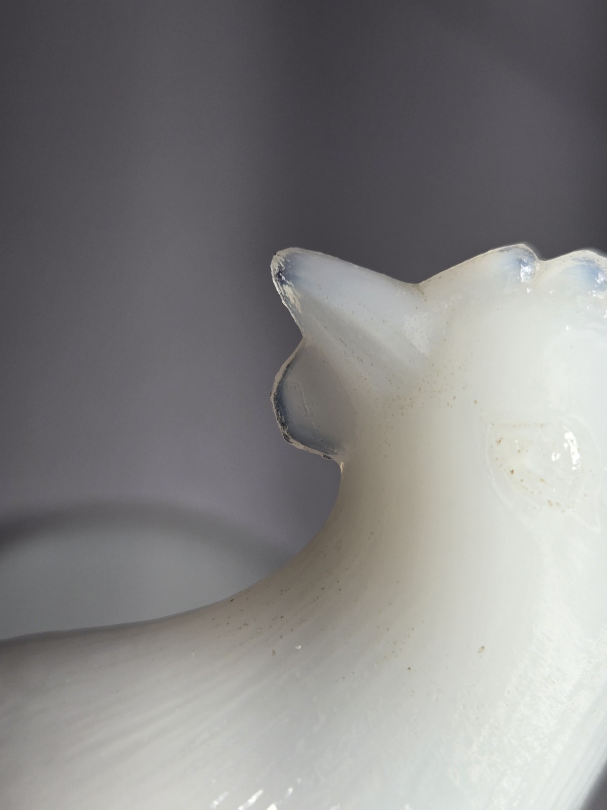 Vintage Milk Glass Hen on Nest Trinket Candy Dish White 4.25" MCM