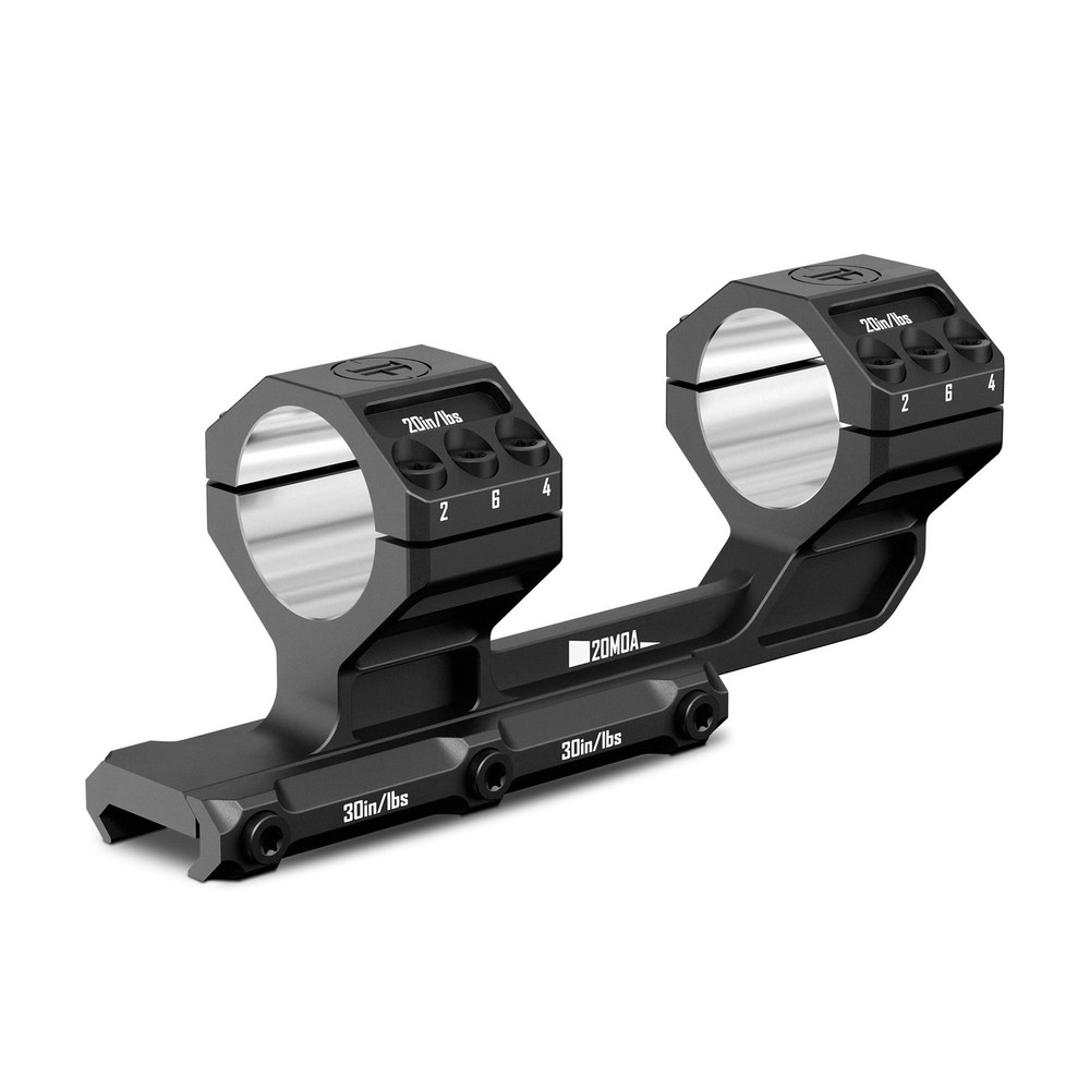 Heavy Duty Cantilever Scope Mount, OnePiece 20 MOA Picatinny Offset Dual Ring...