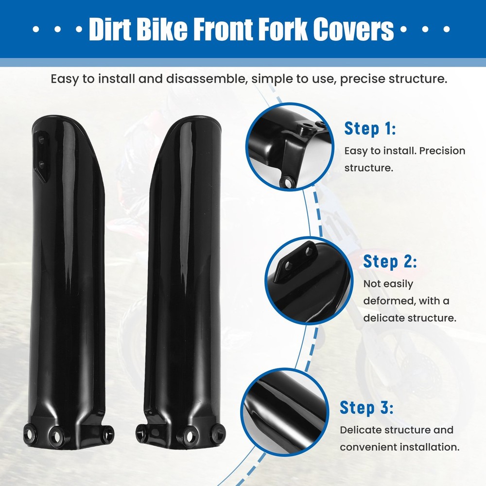 1Pair Motorcycle Front Fork Absorber Protector Covers Plastic Guards for2614