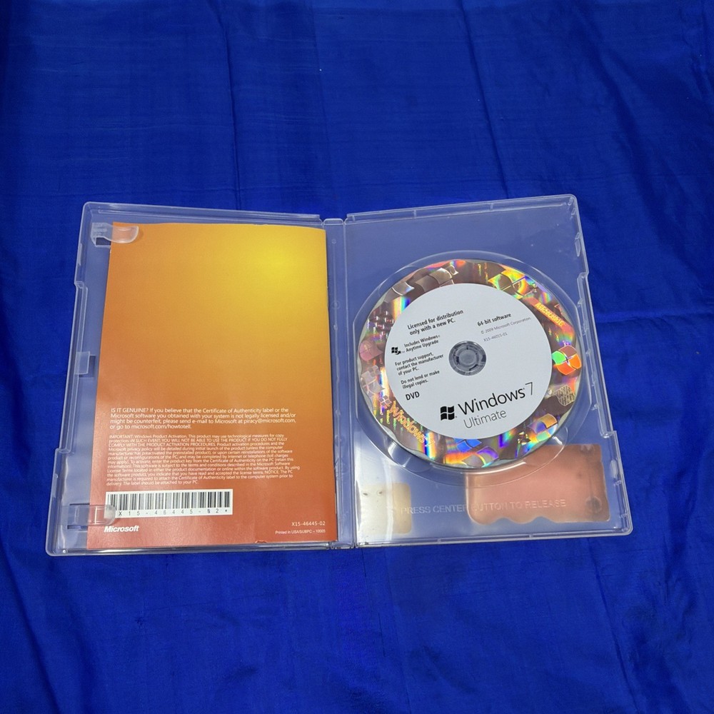 Microsoft Windows 7 Ultimate 64-bit DVD w/ Product Key