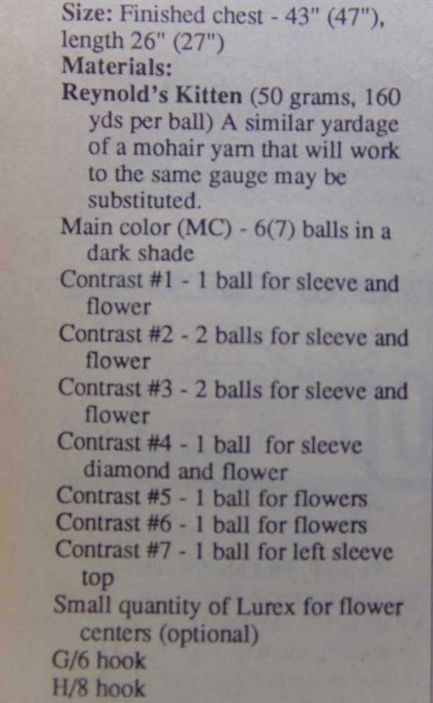 Flower Design Pullover (#WCC282-30) vintage crochet pattern