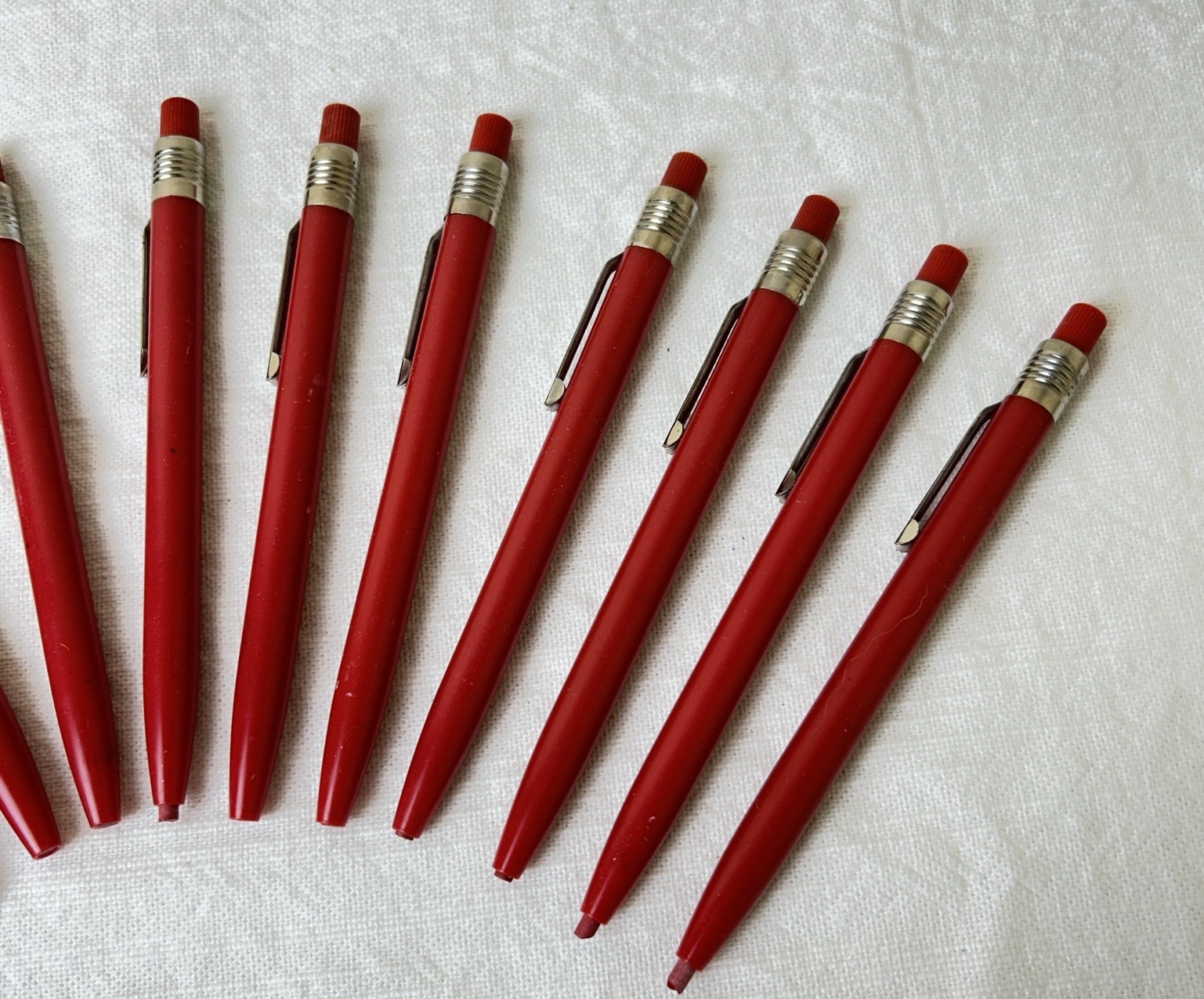16 Scripto Mechanical Pencil Grease Crayon Red US Government Vintage