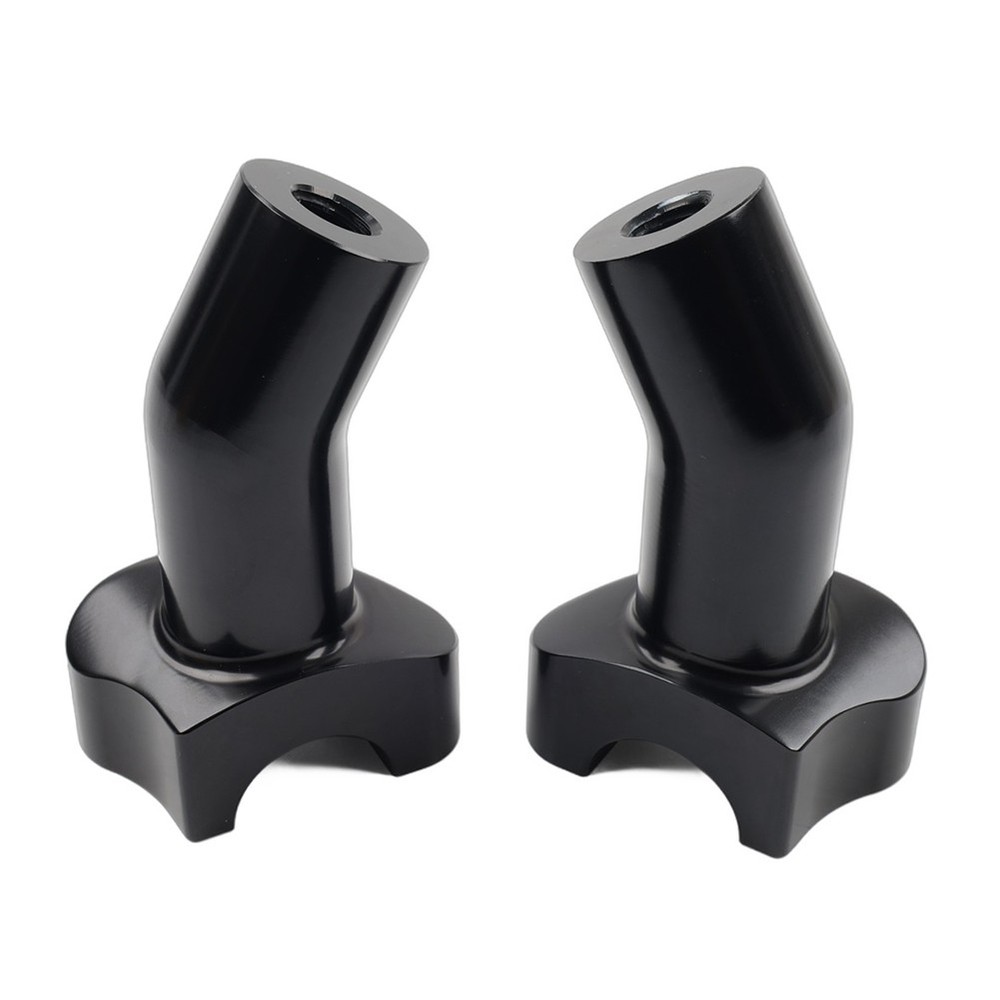 3 1/2" Pullback Handlebar Risers Black For Harley 1" Bar Dyna Softail Road King