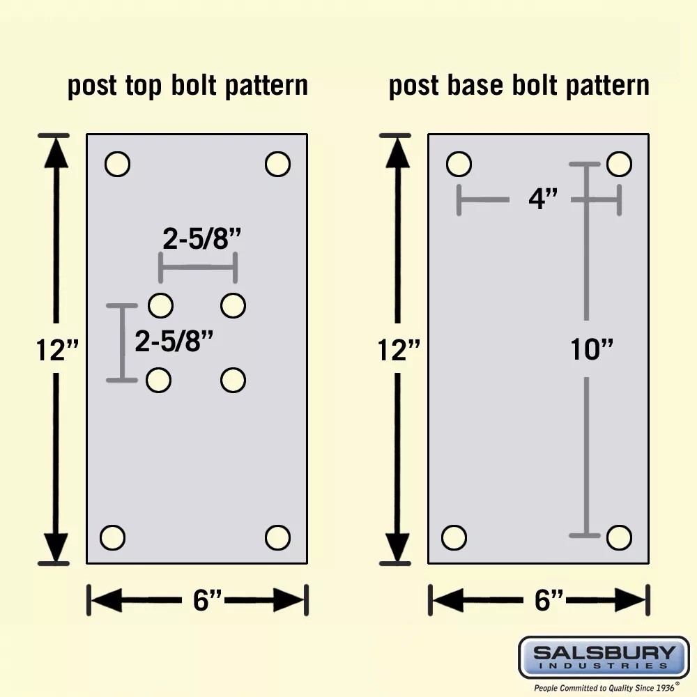 Salsbury 4865 A Bronze Standard Mailbox Post Bolt Mounted Kit