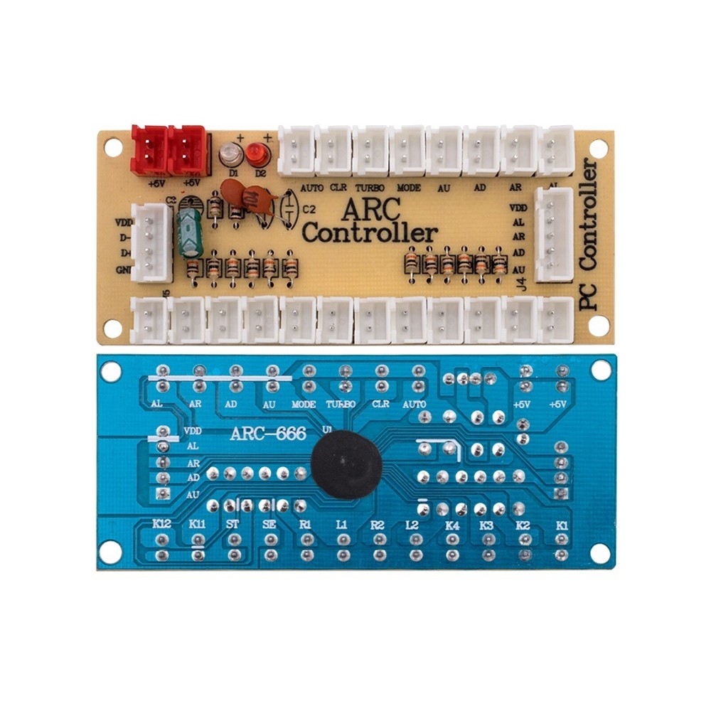 2 Sets Zero Delay USB Encoder For PC Arcade Joystick Buttons 5Pin Cables DIY US