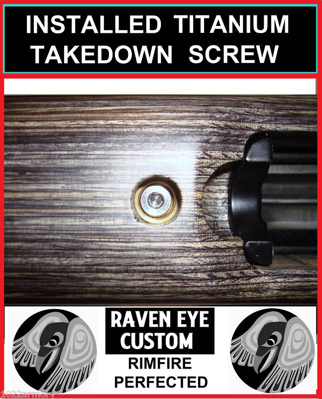 Ruger 10/22 TITANIUM Tuner Kit- Takedown bolt, buffer, pillar, OTP, VB screws ++