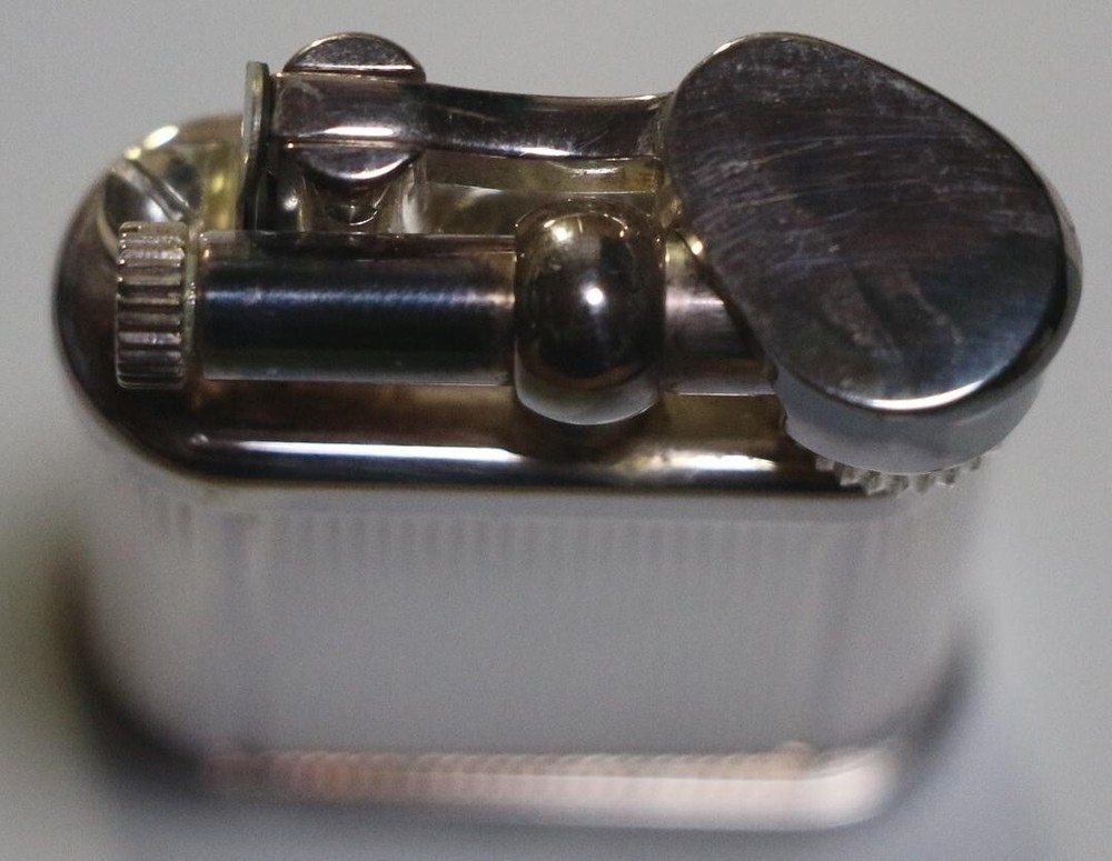 Unused Dunhill Gas lighter Silver unique hammer with box