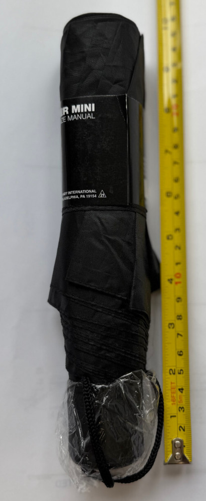 Weather Zone SUPER MINI Oversize Black Manual Push-Button Umbrella