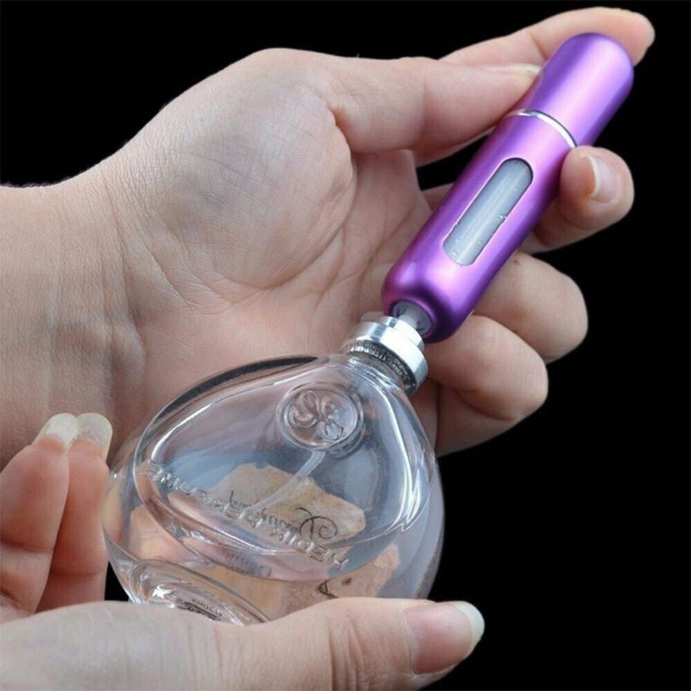 3Pc 5ml Mini Refillable Travel Portable Perfume Atomizer Bottle Spray Pump Cases