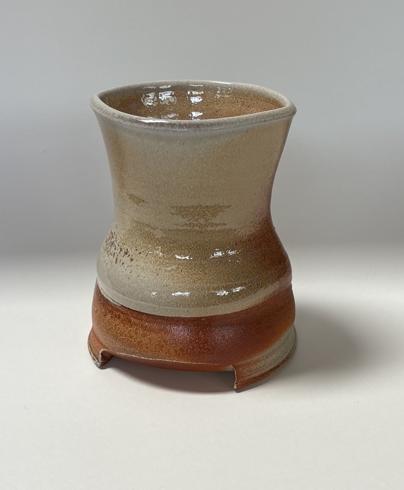 Vase Studio Art Pottery Soda Glaze Abstract Unique