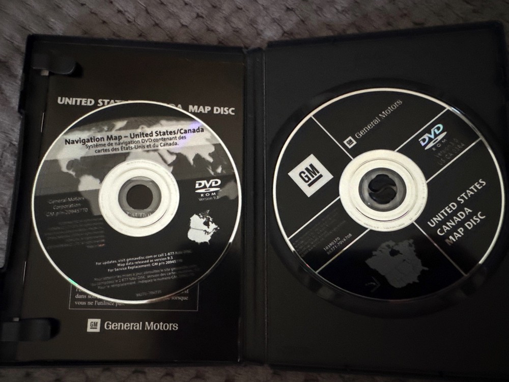 DVD General Motors USA Canada Map Disc 9.3