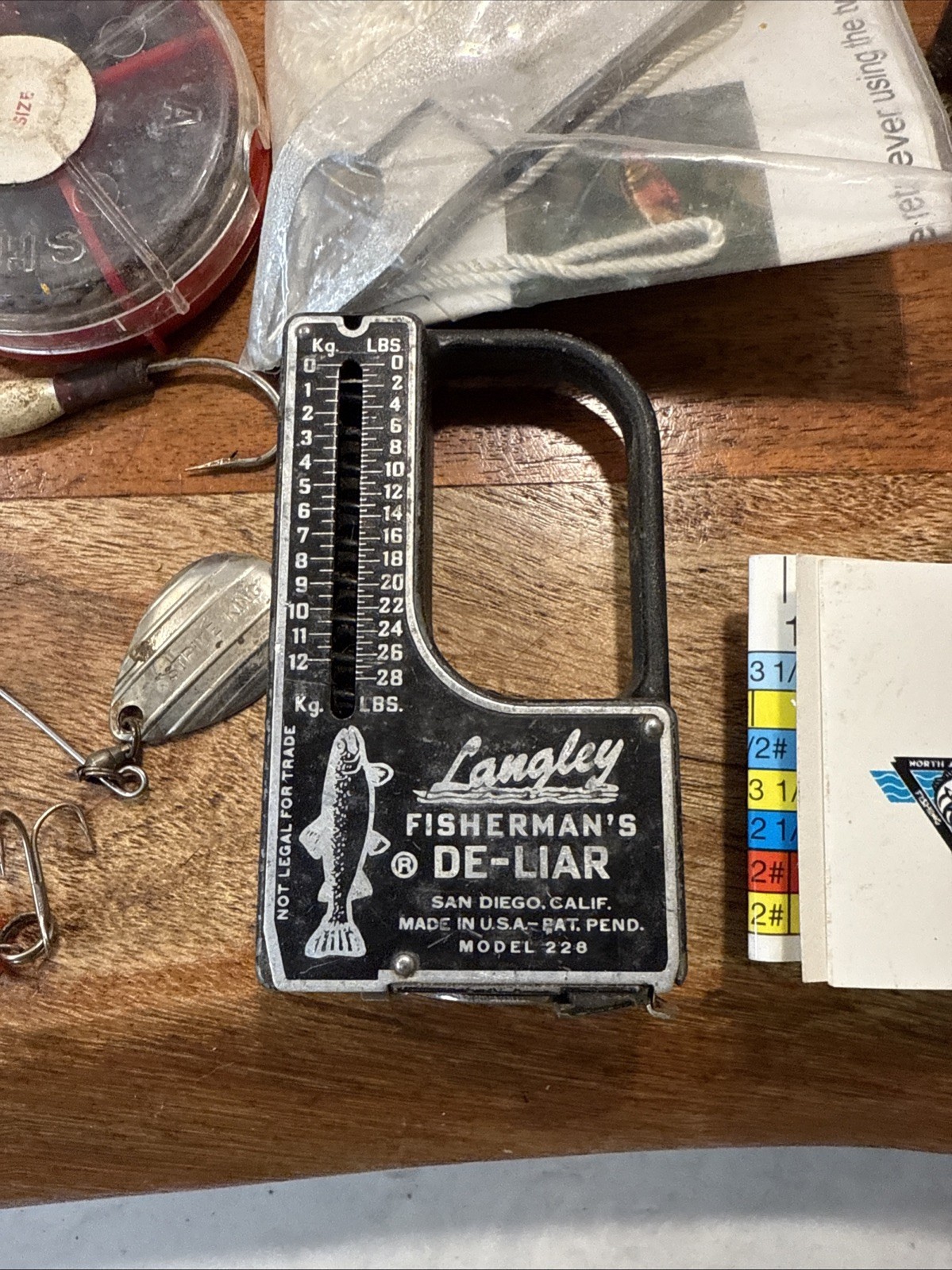 Lot Fishing Supplies Vintage Flies Lures Line Weights Scale Hooks