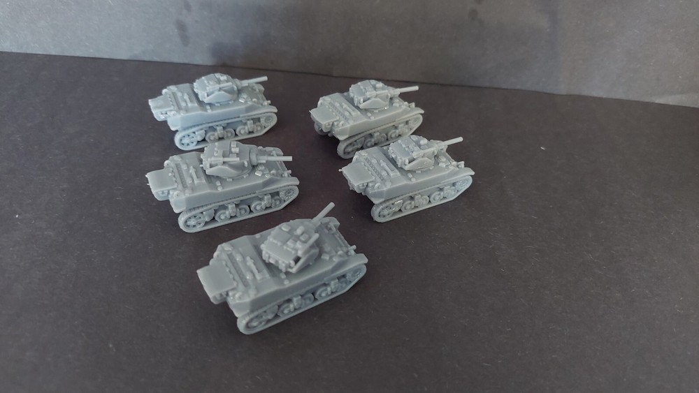 Bolt Action US M5 Stuart light tank Platoon X5 1/56th Scale