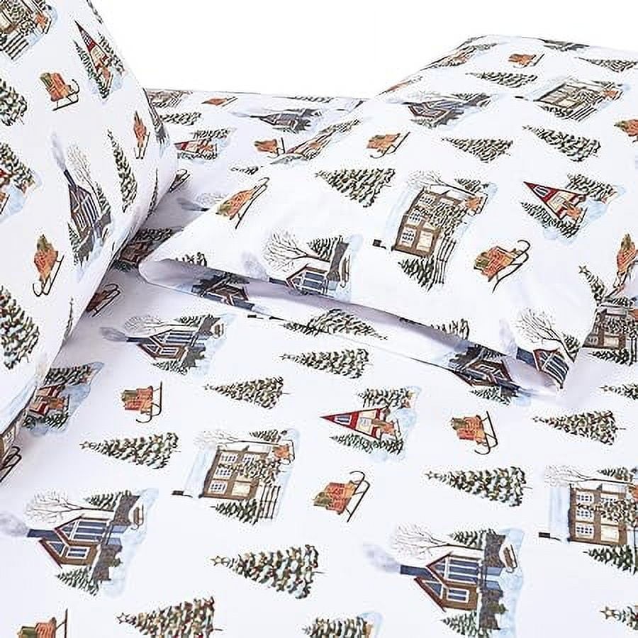 Holiday Pattern Microfiber Wrinkle & Fade Resistant 6-Piece Bedding Set Twin