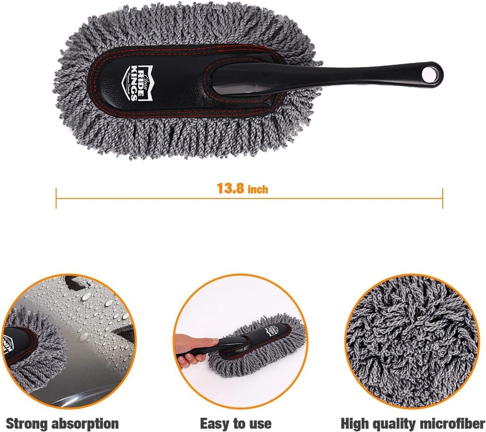 Microfiber Duster, Car Duster Kit,Interior & Exterior Cleaning Tools,Dashboar...