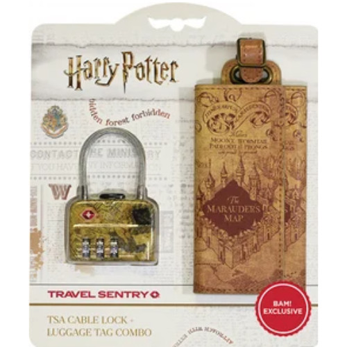 Harry Potter TSA Cable Lock and Luggage Tag Combo