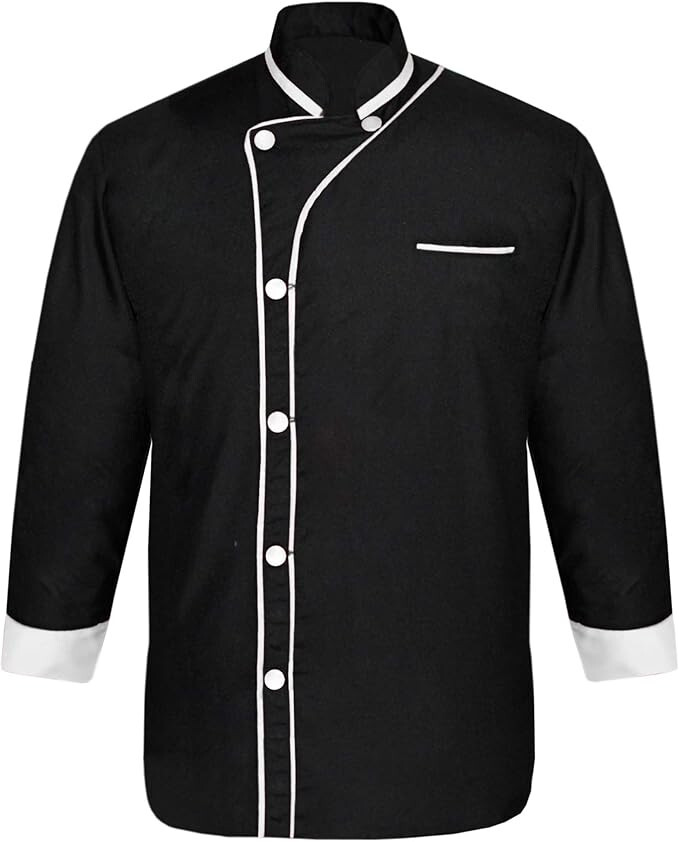 Men's Chef Coat Long Sleeves Coat Jacket Durable Perfect For All Kitchens