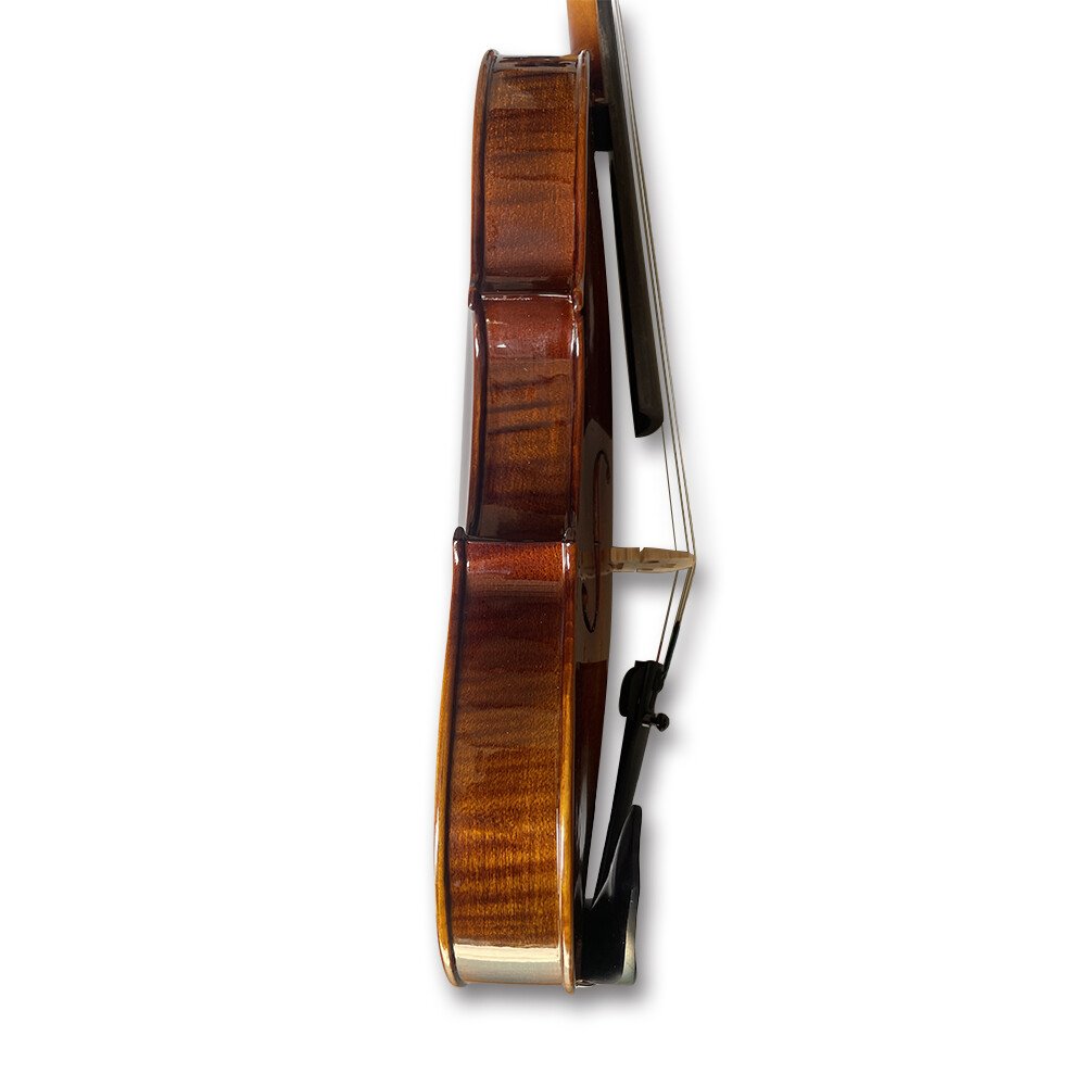 Portable 4 String Violin Kit 4/4 Full Size Solid wood Tiger Pattern With Case