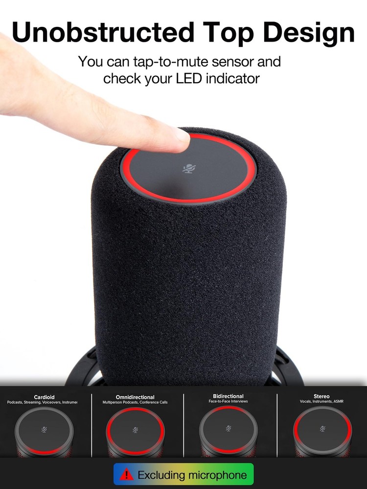 QuadCast 2 Mic Pop Filter, Mic Windscreen Compatible with HyperX QuadCast 2 M...