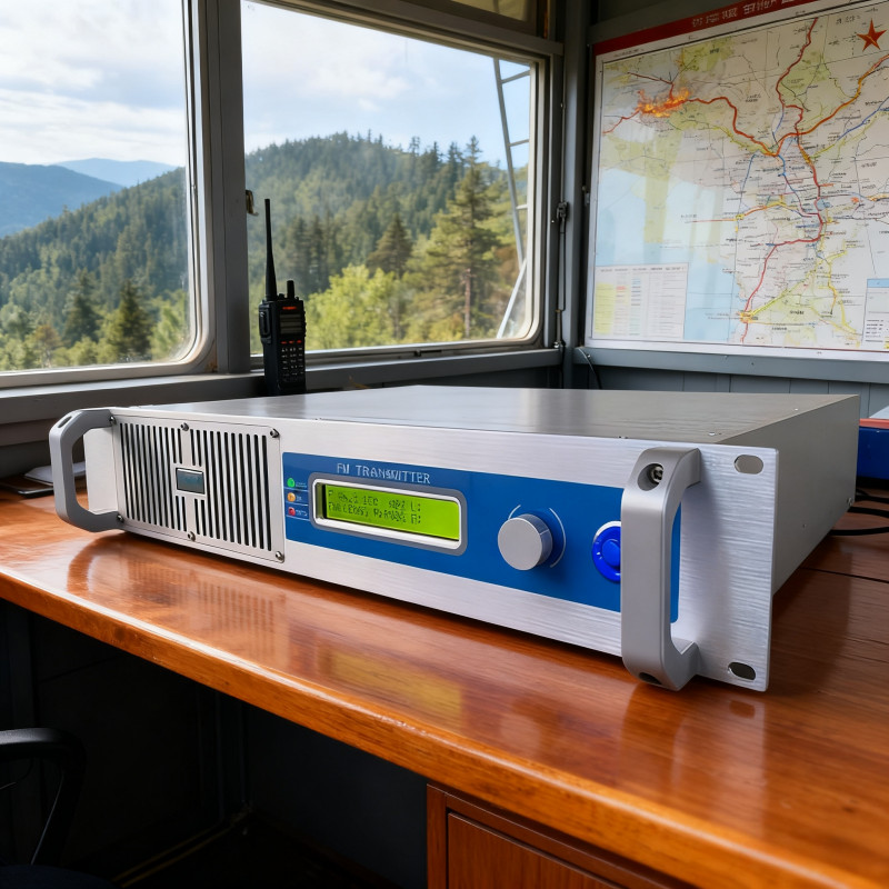 1000W FM Transmitter Wide Voltage 100-240V - Energy-Efficient, for Campus/Radio