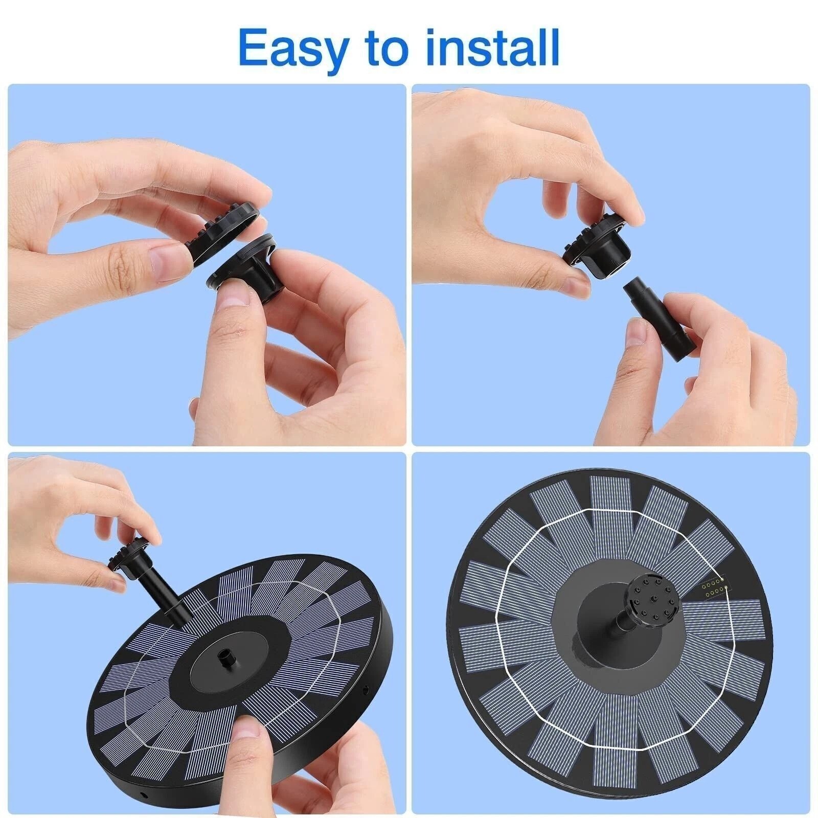 Solar Power Floating Water Pump for Yard Bird Bath Pond