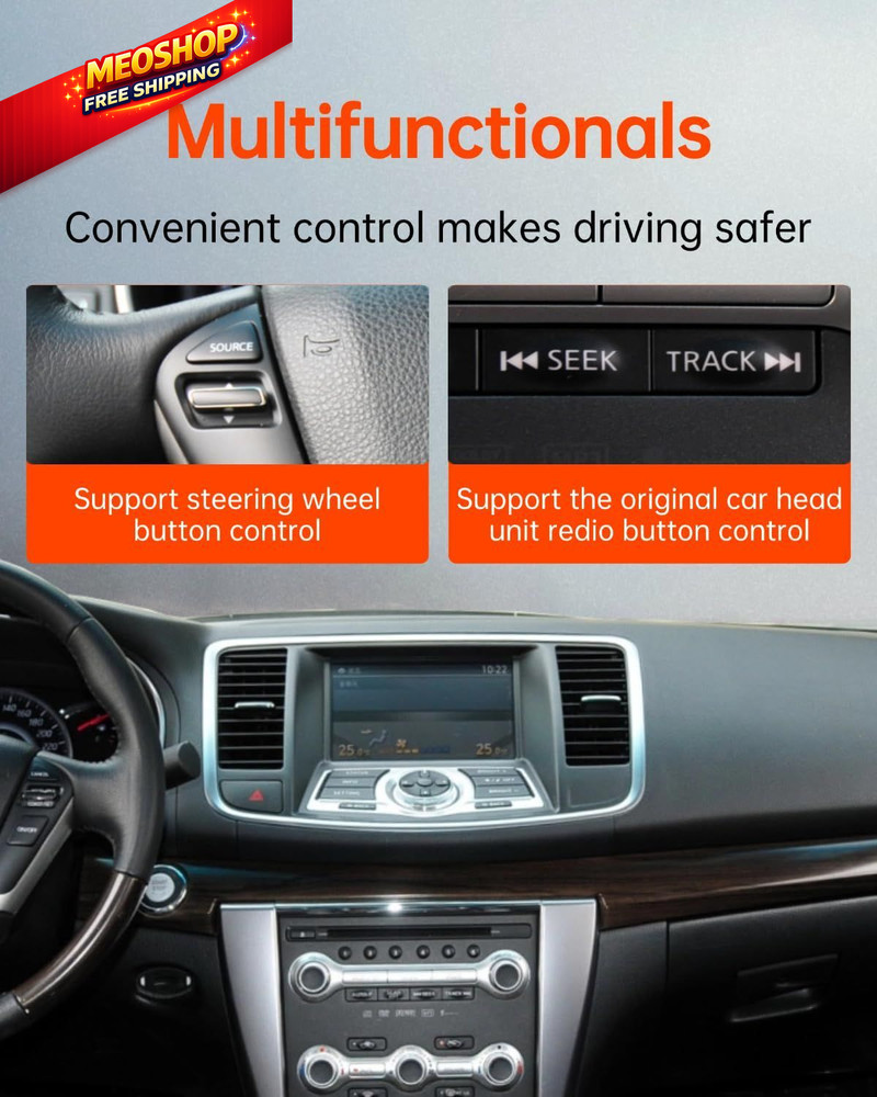 Gitank USB Bluetooth 5.3 Car Adapter Compatible for Small, Black