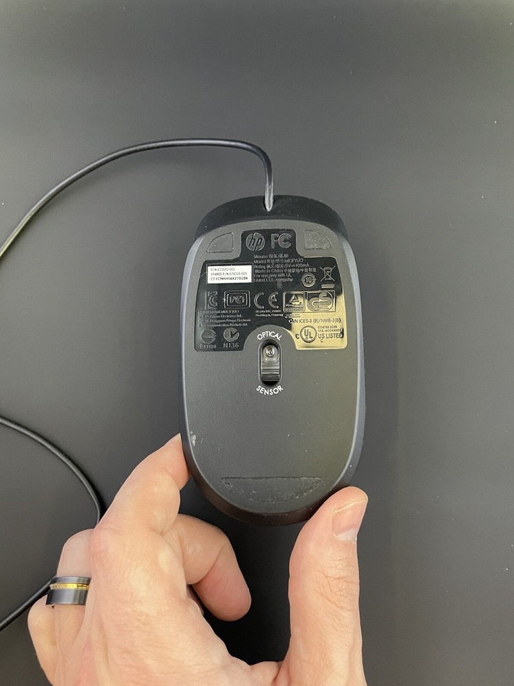 Two Black Wired Mouses - HP And Dell - Tested To Work