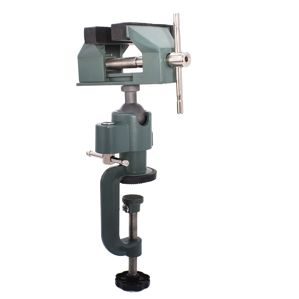 LABLT 3In Universal Table Vise Aluminum Swivel 360° Rotating for Holding Parts