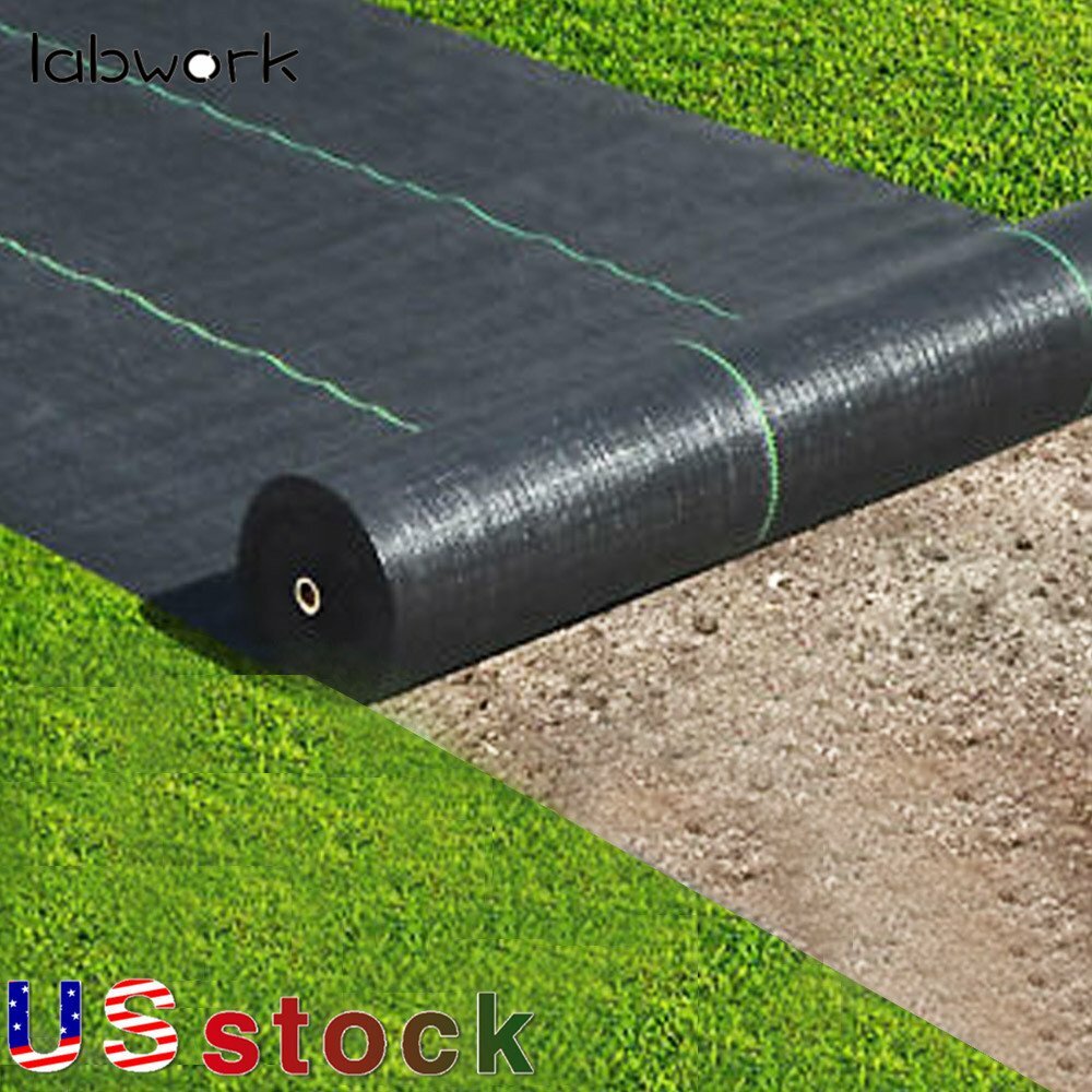 Heavy Duty Weed Barrier Fabric Woven Earthmat Ground Cover Landscape 3.2 OUNCE