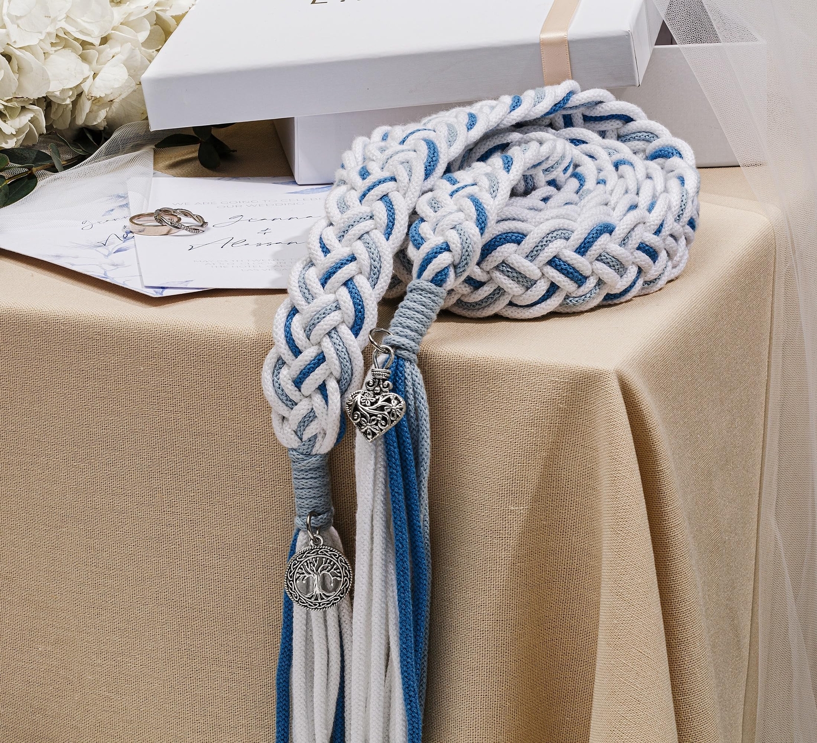 Wedding Handfasting Cord in Natural Soft Cotton - Handmade Wedding Lasso for ...