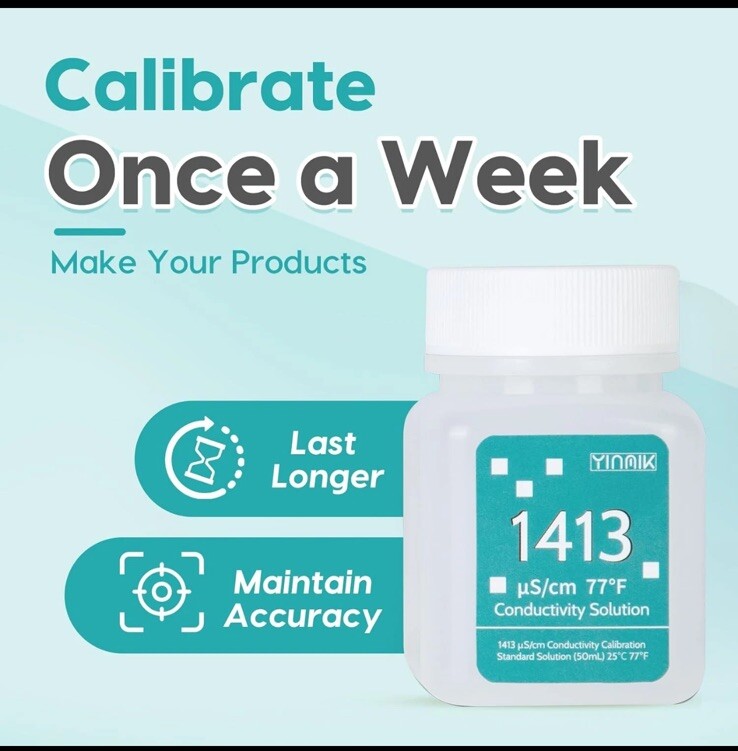 1413 μS/cm Calibration Solution, Conductivity Salt Standard Buffer Solution...