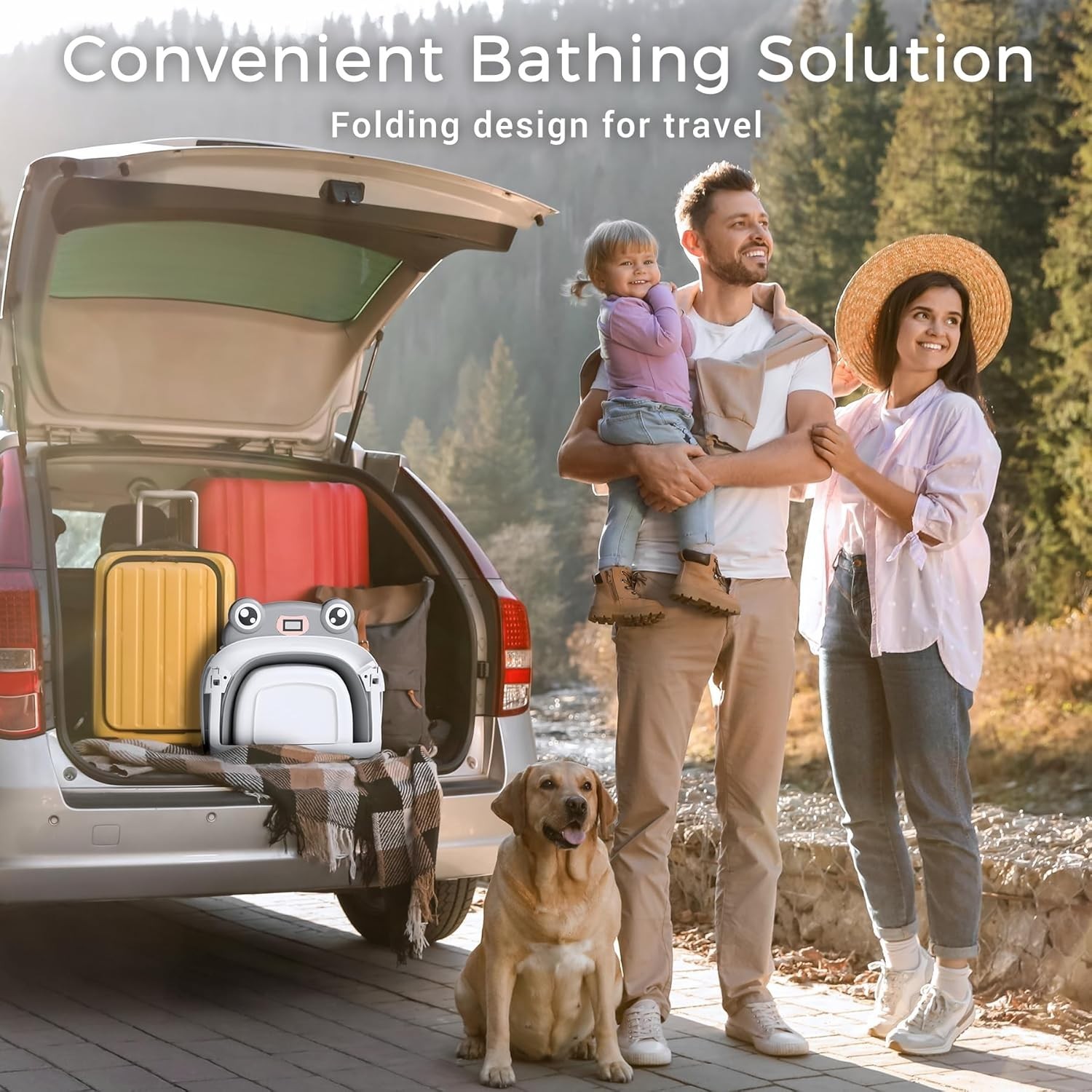 Bañera para bebé, bañera plegable para recién nacidos, ideal para bebés y niños