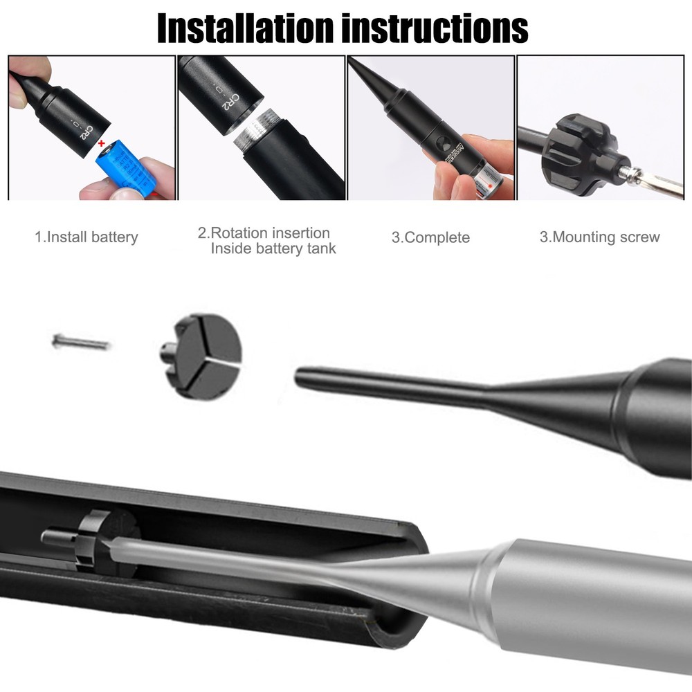 Multiple Caliber Red Laser Bore Sight Kit Upgraded Professional Bore Sighter